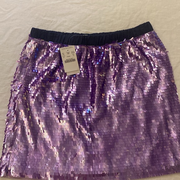 Crewcuts NWT J.CREW Girls sequin skirt purple size 12 - Picture 4 of 9